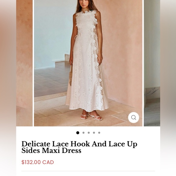 NWOT Lace Hook Maxi Dress - Picture 3 of 14